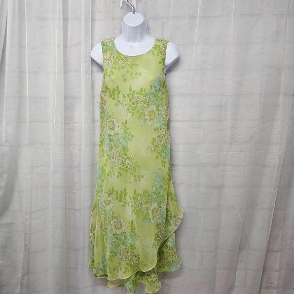 Studio 1 Green Floral Sleeveless Maxi Dress Romantic Boho Fairy 14 - Picture 12 of 12